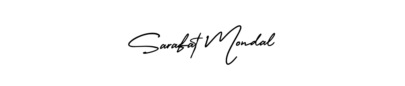 How to make Sarafat Mondal name signature. Use AmerikaSignatureDemo-Regular style for creating short signs online. This is the latest handwritten sign. Sarafat Mondal signature style 3 images and pictures png