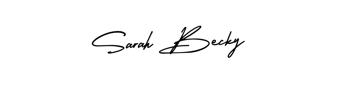 AmerikaSignatureDemo-Regular is a professional signature style that is perfect for those who want to add a touch of class to their signature. It is also a great choice for those who want to make their signature more unique. Get Sarah Becky name to fancy signature for free. Sarah Becky signature style 3 images and pictures png