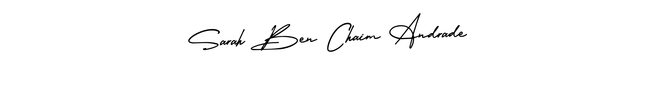 Sarah Ben Chaim Andrade stylish signature style. Best Handwritten Sign (AmerikaSignatureDemo-Regular) for my name. Handwritten Signature Collection Ideas for my name Sarah Ben Chaim Andrade. Sarah Ben Chaim Andrade signature style 3 images and pictures png