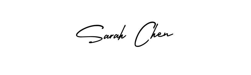 Make a beautiful signature design for name Sarah Chen. With this signature (AmerikaSignatureDemo-Regular) style, you can create a handwritten signature for free. Sarah Chen signature style 3 images and pictures png