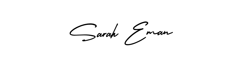 How to make Sarah Eman name signature. Use AmerikaSignatureDemo-Regular style for creating short signs online. This is the latest handwritten sign. Sarah Eman signature style 3 images and pictures png