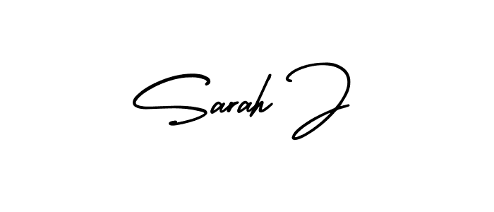 Sarah J stylish signature style. Best Handwritten Sign (AmerikaSignatureDemo-Regular) for my name. Handwritten Signature Collection Ideas for my name Sarah J. Sarah J signature style 3 images and pictures png