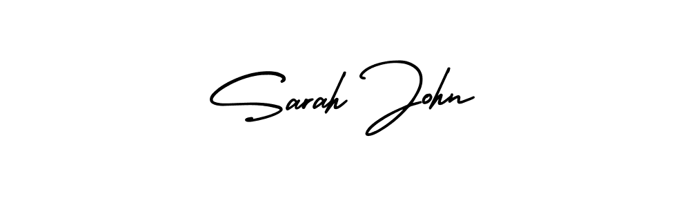 Make a beautiful signature design for name Sarah John. With this signature (AmerikaSignatureDemo-Regular) style, you can create a handwritten signature for free. Sarah John signature style 3 images and pictures png