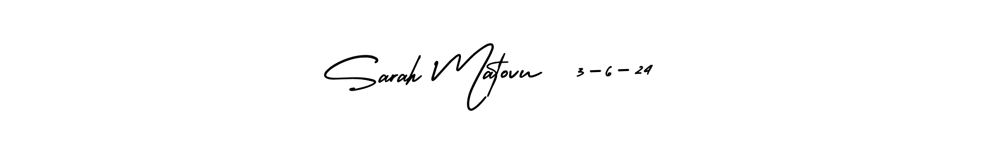 How to make Sarah Matovu  3-6-24 name signature. Use AmerikaSignatureDemo-Regular style for creating short signs online. This is the latest handwritten sign. Sarah Matovu  3-6-24 signature style 3 images and pictures png