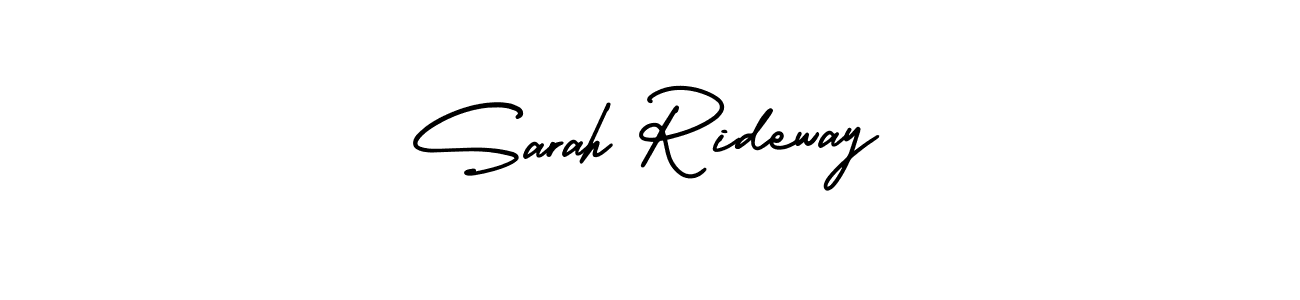You should practise on your own different ways (AmerikaSignatureDemo-Regular) to write your name (Sarah Rideway) in signature. don't let someone else do it for you. Sarah Rideway signature style 3 images and pictures png
