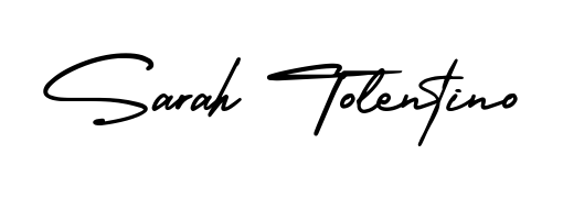 Elevate your brand with a stunning Sarah Tolentino eSignature. The AmerikaSignatureDemo-Regular style provides a balanced, flowing aesthetic for everyday signing. Sarah Tolentino signature style 3 images and pictures png
