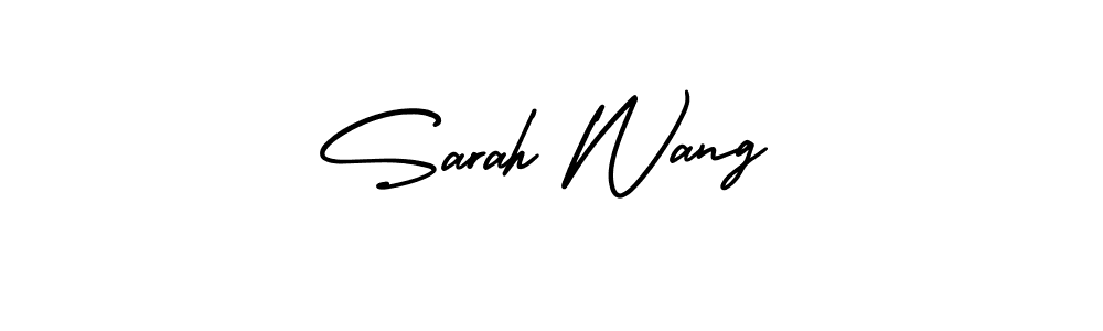 This is the best signature style for the Sarah Wang name. Also you like these signature font (AmerikaSignatureDemo-Regular). Mix name signature. Sarah Wang signature style 3 images and pictures png