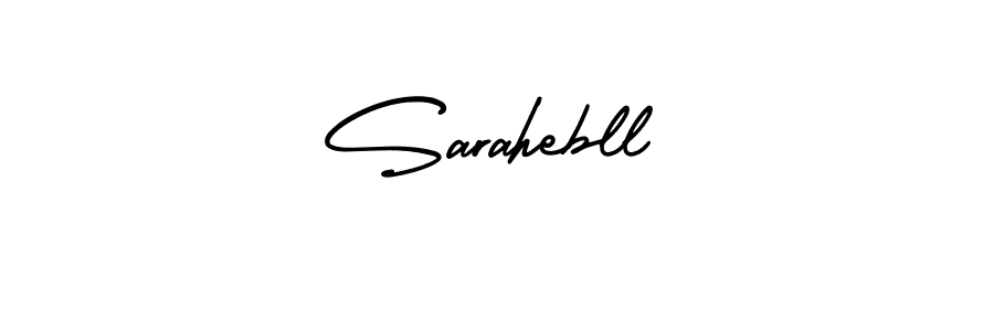 You should practise on your own different ways (AmerikaSignatureDemo-Regular) to write your name (Sarahebll) in signature. don't let someone else do it for you. Sarahebll signature style 3 images and pictures png