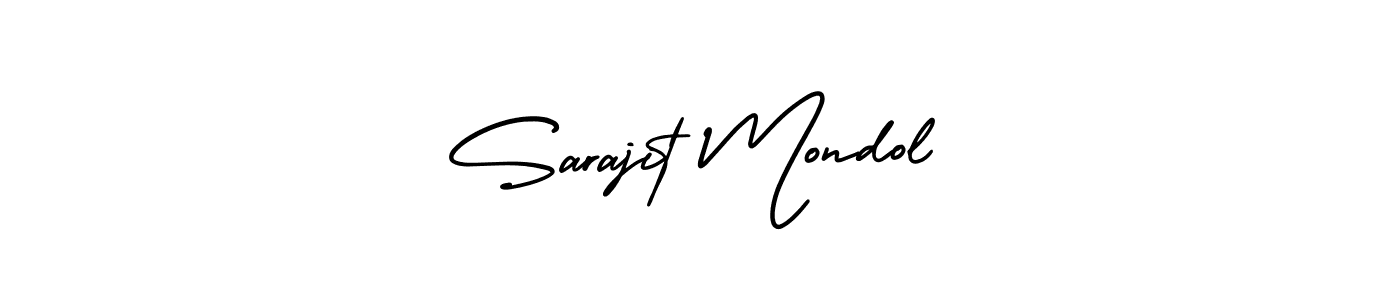 How to Draw Sarajit Mondol signature style? AmerikaSignatureDemo-Regular is a latest design signature styles for name Sarajit Mondol. Sarajit Mondol signature style 3 images and pictures png