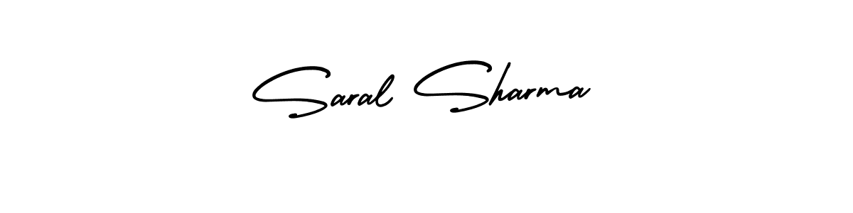 Make a beautiful signature design for name Saral Sharma. With this signature (AmerikaSignatureDemo-Regular) style, you can create a handwritten signature for free. Saral Sharma signature style 3 images and pictures png