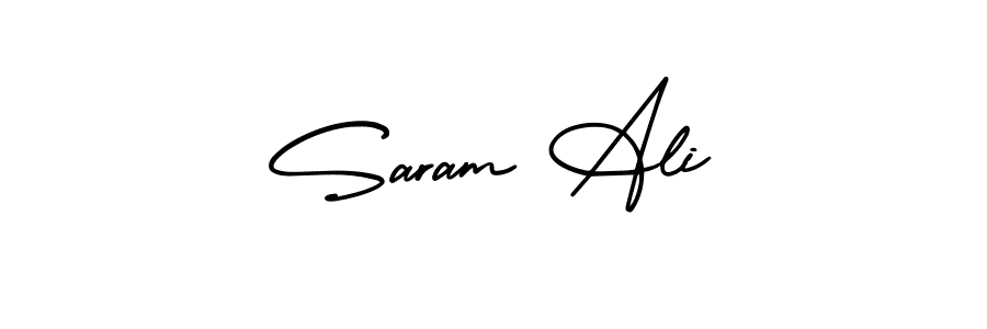 Create a beautiful signature design for name Saram Ali. With this signature (AmerikaSignatureDemo-Regular) fonts, you can make a handwritten signature for free. Saram Ali signature style 3 images and pictures png