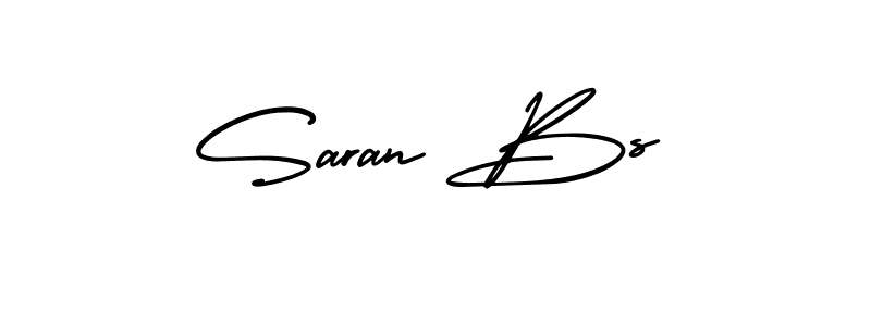 How to make Saran Bs name signature. Use AmerikaSignatureDemo-Regular style for creating short signs online. This is the latest handwritten sign. Saran Bs signature style 3 images and pictures png