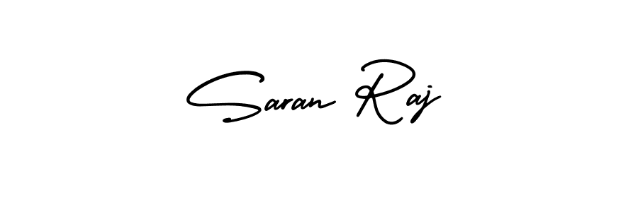 You should practise on your own different ways (AmerikaSignatureDemo-Regular) to write your name (Saran Raj) in signature. don't let someone else do it for you. Saran Raj signature style 3 images and pictures png