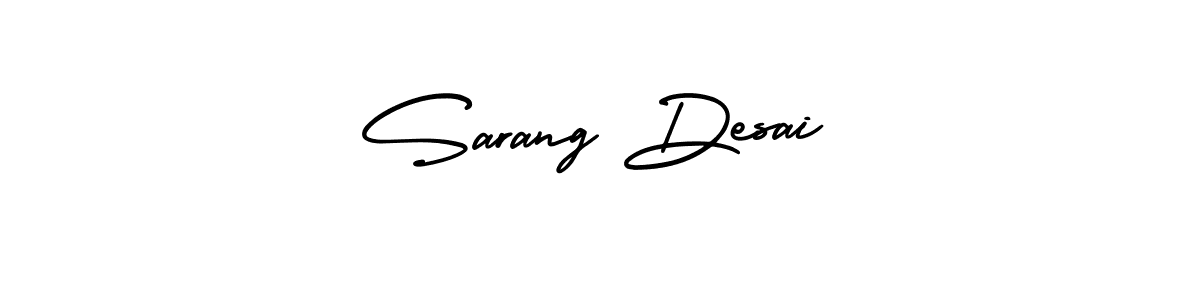 Sarang Desai stylish signature style. Best Handwritten Sign (AmerikaSignatureDemo-Regular) for my name. Handwritten Signature Collection Ideas for my name Sarang Desai. Sarang Desai signature style 3 images and pictures png