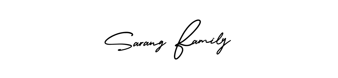 Make a beautiful signature design for name Sarang Family. Use this online signature maker to create a handwritten signature for free. Sarang Family signature style 3 images and pictures png