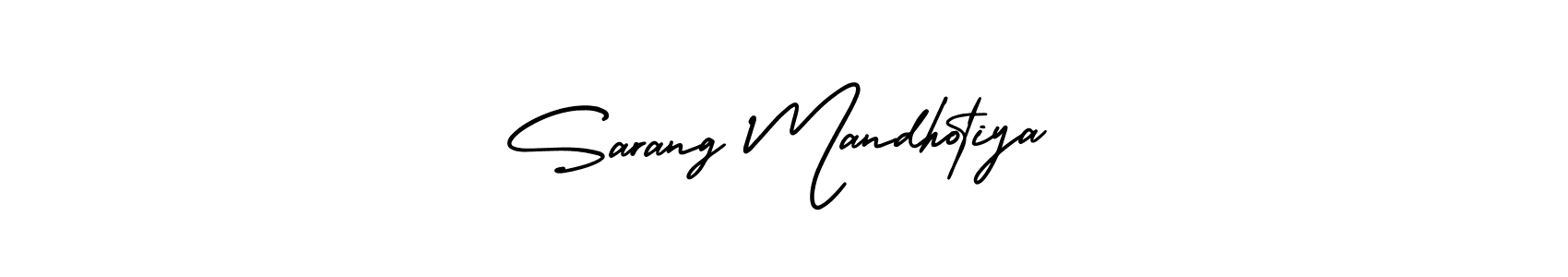 AmerikaSignatureDemo-Regular is a professional signature style that is perfect for those who want to add a touch of class to their signature. It is also a great choice for those who want to make their signature more unique. Get Sarang Mandhotiya name to fancy signature for free. Sarang Mandhotiya signature style 3 images and pictures png