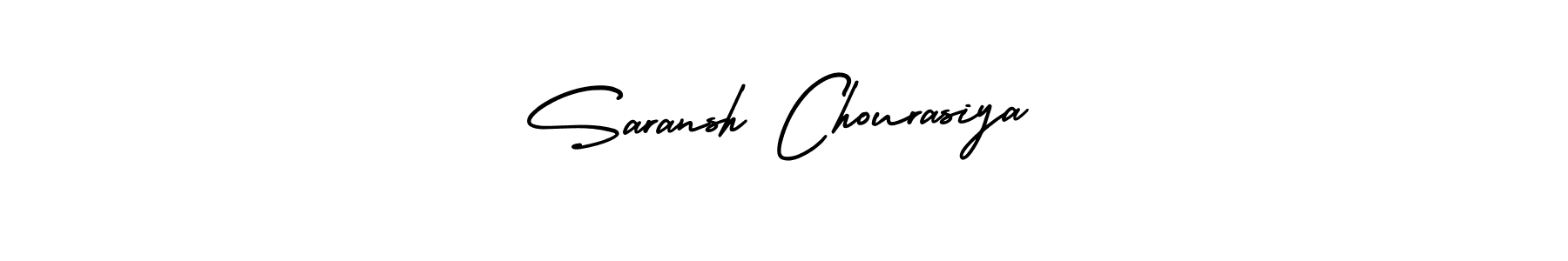 You should practise on your own different ways (AmerikaSignatureDemo-Regular) to write your name (Saransh Chourasiya) in signature. don't let someone else do it for you. Saransh Chourasiya signature style 3 images and pictures png