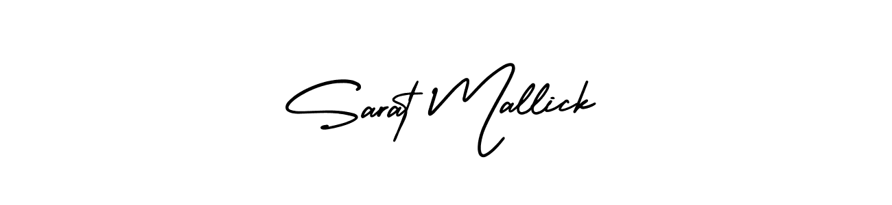The best way (AmerikaSignatureDemo-Regular) to make a short signature is to pick only two or three words in your name. The name Sarat Mallick include a total of six letters. For converting this name. Sarat Mallick signature style 3 images and pictures png