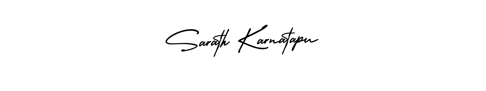 Make a beautiful signature design for name Sarath Karnatapu. With this signature (AmerikaSignatureDemo-Regular) style, you can create a handwritten signature for free. Sarath Karnatapu signature style 3 images and pictures png