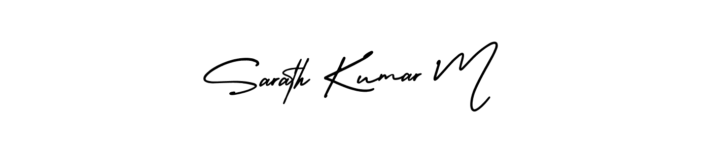 if you are searching for the best signature style for your name Sarath Kumar M. so please give up your signature search. here we have designed multiple signature styles  using AmerikaSignatureDemo-Regular. Sarath Kumar M signature style 3 images and pictures png