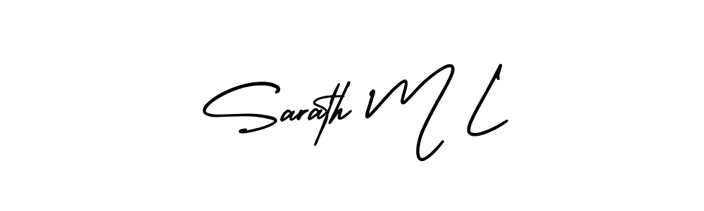 Make a beautiful signature design for name Sarath M L. Use this online signature maker to create a handwritten signature for free. Sarath M L signature style 3 images and pictures png
