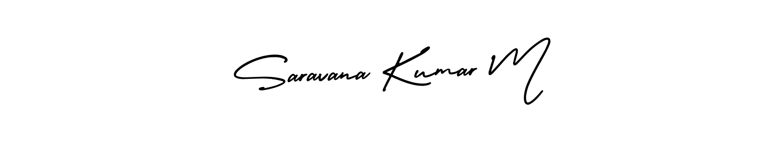 Saravana Kumar M stylish signature style. Best Handwritten Sign (AmerikaSignatureDemo-Regular) for my name. Handwritten Signature Collection Ideas for my name Saravana Kumar M. Saravana Kumar M signature style 3 images and pictures png