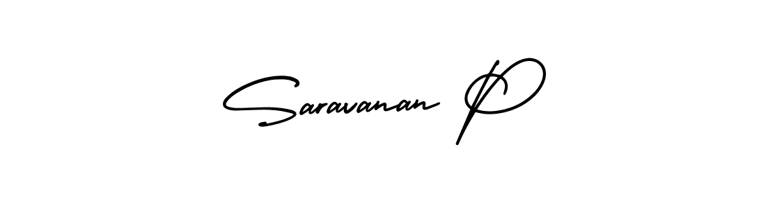 How to make Saravanan P signature? AmerikaSignatureDemo-Regular is a professional autograph style. Create handwritten signature for Saravanan P name. Saravanan P signature style 3 images and pictures png