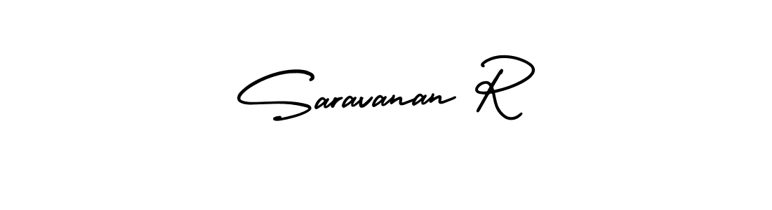 Make a beautiful signature design for name Saravanan R. Use this online signature maker to create a handwritten signature for free. Saravanan R signature style 3 images and pictures png