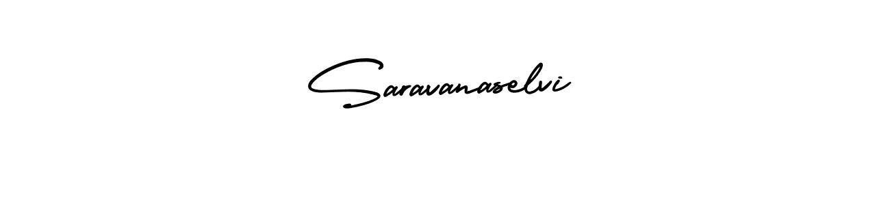 Saravanaselvi stylish signature style. Best Handwritten Sign (AmerikaSignatureDemo-Regular) for my name. Handwritten Signature Collection Ideas for my name Saravanaselvi. Saravanaselvi signature style 3 images and pictures png