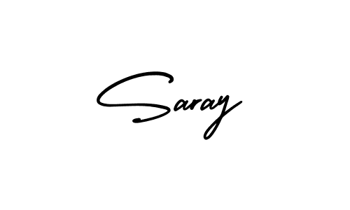 Design your own signature with our free online signature maker. With this signature software, you can create a handwritten (AmerikaSignatureDemo-Regular) signature for name Saray. Saray signature style 3 images and pictures png