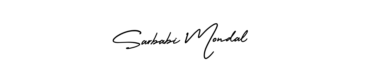 It looks lik you need a new signature style for name Sarbabi Mondal. Design unique handwritten (AmerikaSignatureDemo-Regular) signature with our free signature maker in just a few clicks. Sarbabi Mondal signature style 3 images and pictures png