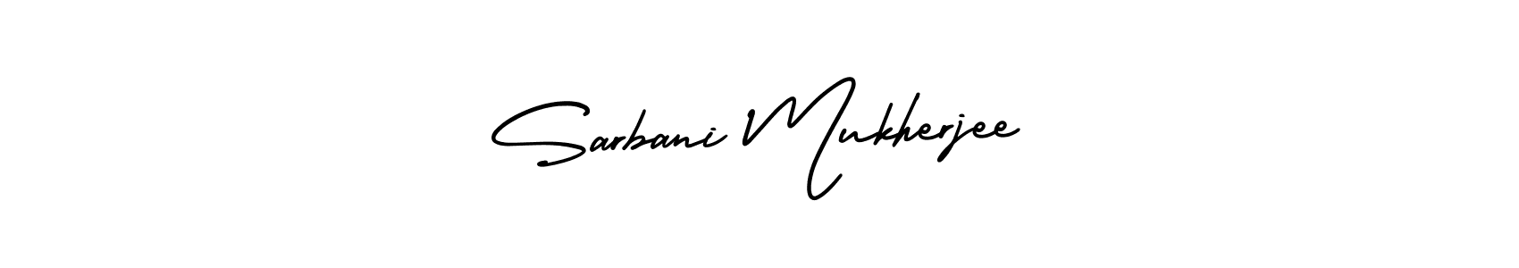 How to make Sarbani Mukherjee name signature. Use AmerikaSignatureDemo-Regular style for creating short signs online. This is the latest handwritten sign. Sarbani Mukherjee signature style 3 images and pictures png