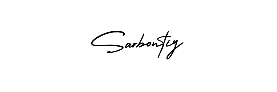 Sarbontiy stylish signature style. Best Handwritten Sign (AmerikaSignatureDemo-Regular) for my name. Handwritten Signature Collection Ideas for my name Sarbontiy. Sarbontiy signature style 3 images and pictures png