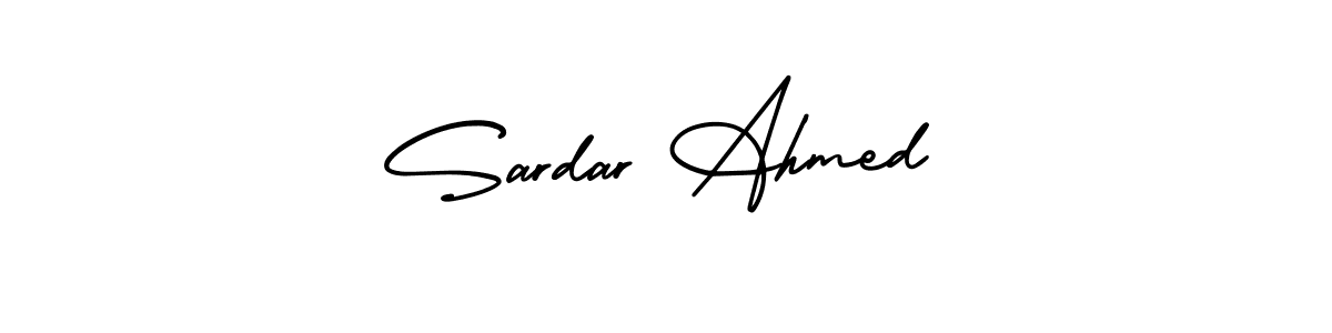 This is the best signature style for the Sardar Ahmed name. Also you like these signature font (AmerikaSignatureDemo-Regular). Mix name signature. Sardar Ahmed signature style 3 images and pictures png