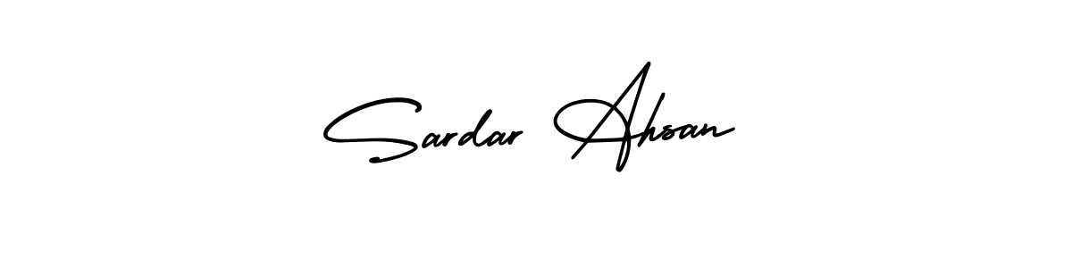 Use a signature maker to create a handwritten signature online. With this signature software, you can design (AmerikaSignatureDemo-Regular) your own signature for name Sardar Ahsan. Sardar Ahsan signature style 3 images and pictures png