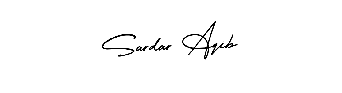 Sardar Aqib stylish signature style. Best Handwritten Sign (AmerikaSignatureDemo-Regular) for my name. Handwritten Signature Collection Ideas for my name Sardar Aqib. Sardar Aqib signature style 3 images and pictures png