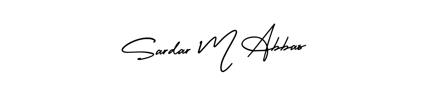 The best way (AmerikaSignatureDemo-Regular) to make a short signature is to pick only two or three words in your name. The name Sardar M Abbas include a total of six letters. For converting this name. Sardar M Abbas signature style 3 images and pictures png