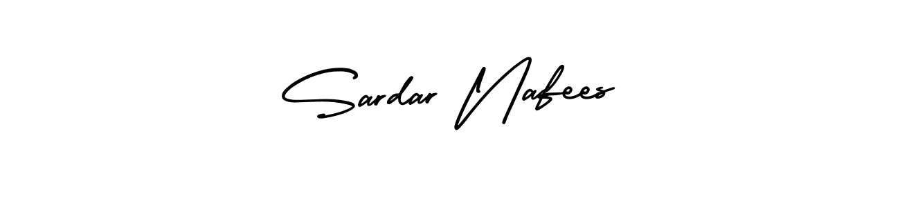 The best way (AmerikaSignatureDemo-Regular) to make a short signature is to pick only two or three words in your name. The name Sardar Nafees include a total of six letters. For converting this name. Sardar Nafees signature style 3 images and pictures png