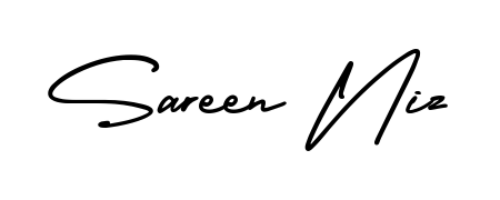 This is the best signature style for the Sareen Niz name. Also you like these signature font (AmerikaSignatureDemo-Regular). Mix name signature. Sareen Niz signature style 3 images and pictures png