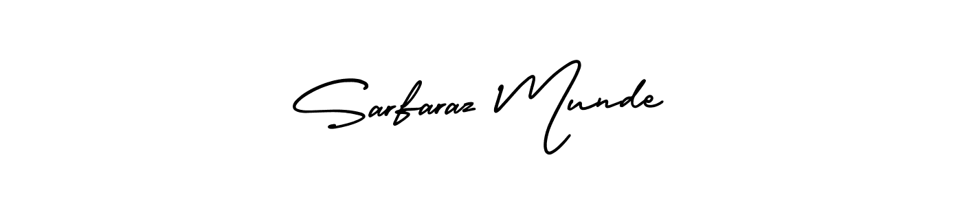 Make a short Sarfaraz Munde signature style. Manage your documents anywhere anytime using AmerikaSignatureDemo-Regular. Create and add eSignatures, submit forms, share and send files easily. Sarfaraz Munde signature style 3 images and pictures png