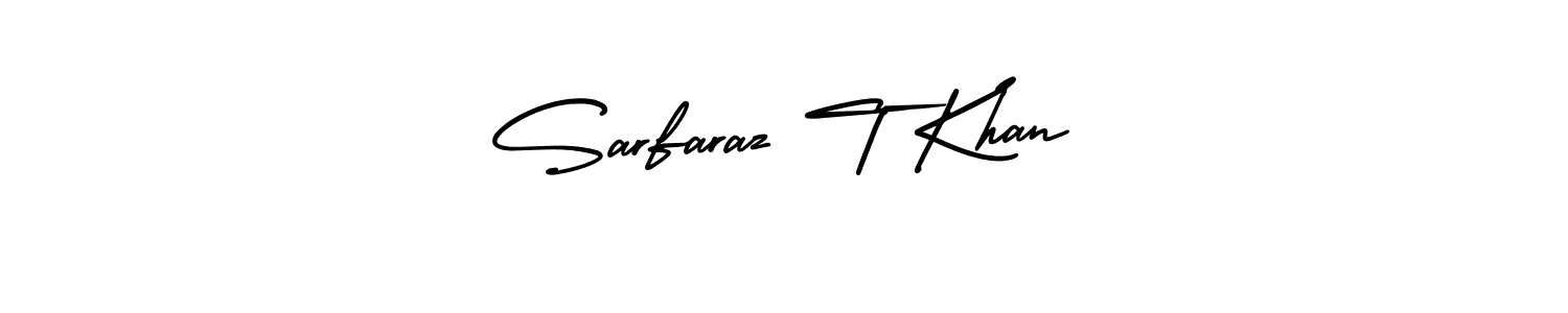 if you are searching for the best signature style for your name Sarfaraz T Khan. so please give up your signature search. here we have designed multiple signature styles  using AmerikaSignatureDemo-Regular. Sarfaraz T Khan signature style 3 images and pictures png