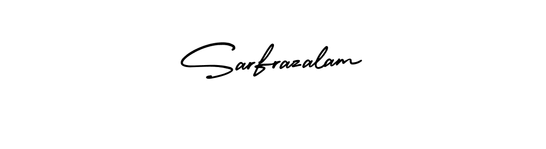 How to make Sarfrazalam signature? AmerikaSignatureDemo-Regular is a professional autograph style. Create handwritten signature for Sarfrazalam name. Sarfrazalam signature style 3 images and pictures png
