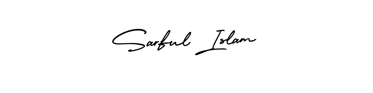 Design your own signature with our free online signature maker. With this signature software, you can create a handwritten (AmerikaSignatureDemo-Regular) signature for name Sarful Islam. Sarful Islam signature style 3 images and pictures png