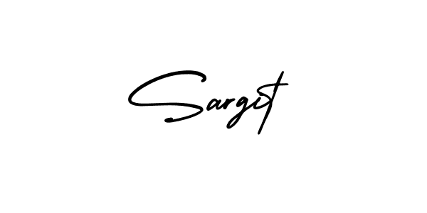 How to make Sargit signature? AmerikaSignatureDemo-Regular is a professional autograph style. Create handwritten signature for Sargit name. Sargit signature style 3 images and pictures png