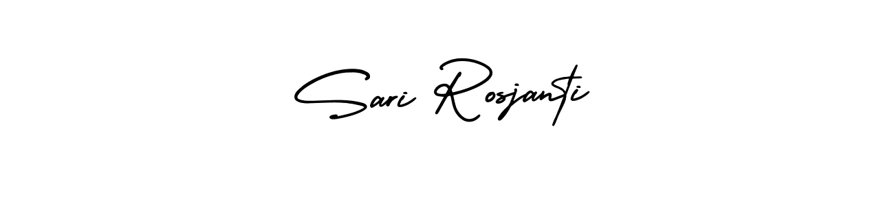 if you are searching for the best signature style for your name Sari Rosjanti. so please give up your signature search. here we have designed multiple signature styles  using AmerikaSignatureDemo-Regular. Sari Rosjanti signature style 3 images and pictures png