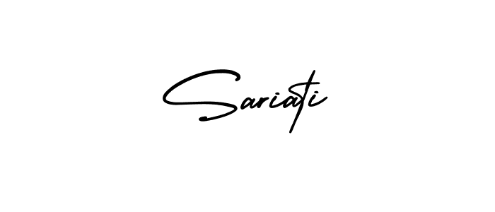 You can use this online signature creator to create a handwritten signature for the name Sariati. This is the best online autograph maker. Sariati signature style 3 images and pictures png