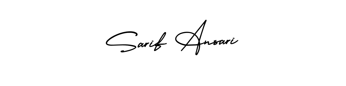 The best way (AmerikaSignatureDemo-Regular) to make a short signature is to pick only two or three words in your name. The name Sarif Ansari include a total of six letters. For converting this name. Sarif Ansari signature style 3 images and pictures png