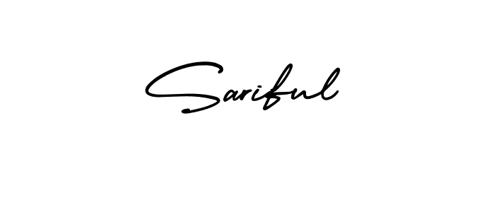 You should practise on your own different ways (AmerikaSignatureDemo-Regular) to write your name (Sariful) in signature. don't let someone else do it for you. Sariful signature style 3 images and pictures png