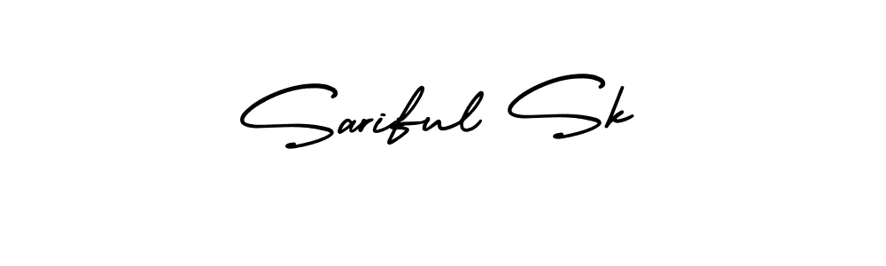 The best way (AmerikaSignatureDemo-Regular) to make a short signature is to pick only two or three words in your name. The name Sariful Sk include a total of six letters. For converting this name. Sariful Sk signature style 3 images and pictures png