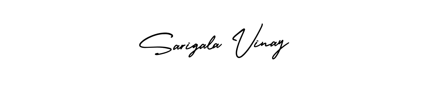 This is the best signature style for the Sarigala Vinay name. Also you like these signature font (AmerikaSignatureDemo-Regular). Mix name signature. Sarigala Vinay signature style 3 images and pictures png